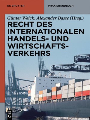 cover image of Recht des internationalen Handels- und Wirtschaftsverkehrs